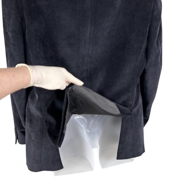 Calvin Klein Men 42R Black Corduroy Sport Coat Double Vented Timeless Minimalist - Picture 8 of 16